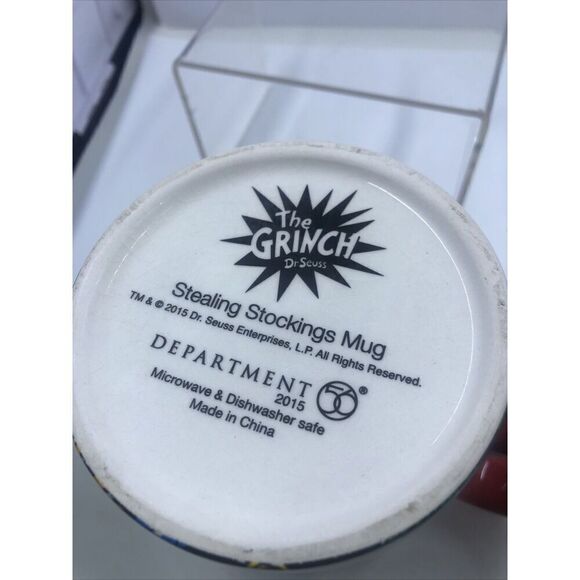 Department 56 Dr. Seuss The GRINCH Stealing Christmas 16oz MUG 2015. Read - Picture 13 of 16